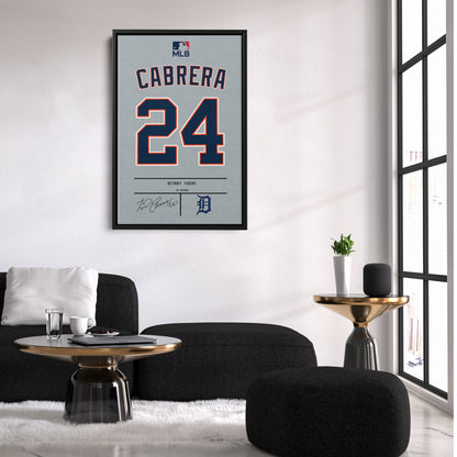 Miguel Cabrera Tigers Jersey Canvas Print | Wall Art Decor