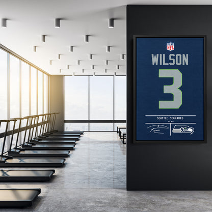 Russell Wilson Seahawks Jersey Canvas Print | Wall Art Decor