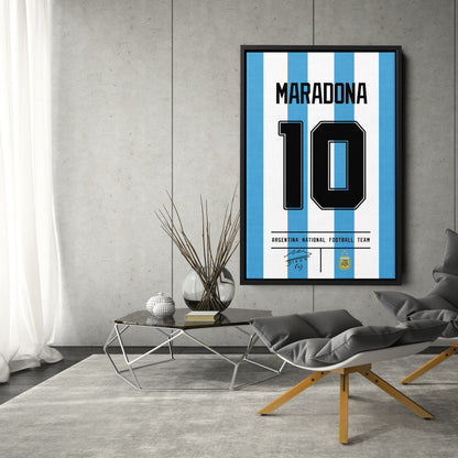 Diego Maradona Argentina Jersey Canvas Print | Wall Art Decor