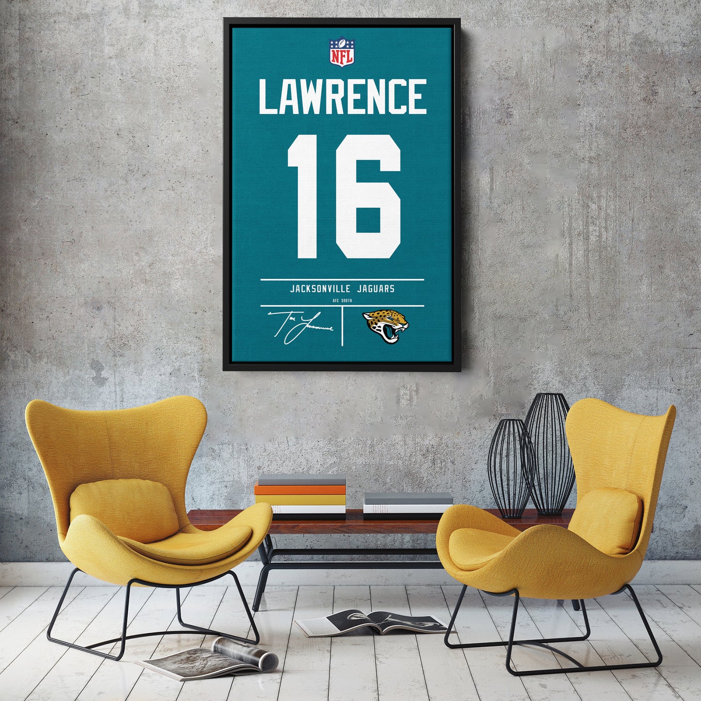 Trevor Lawrence Jaguars Jersey Canvas Print | Wall Art Decor