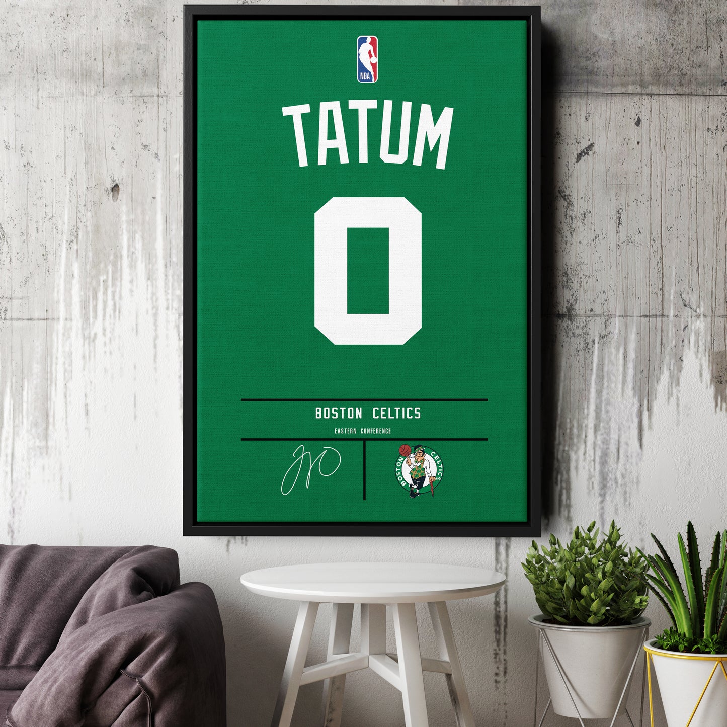 Jayson Tatum Celtics Jersey Canvas Print | Wall Art Decor