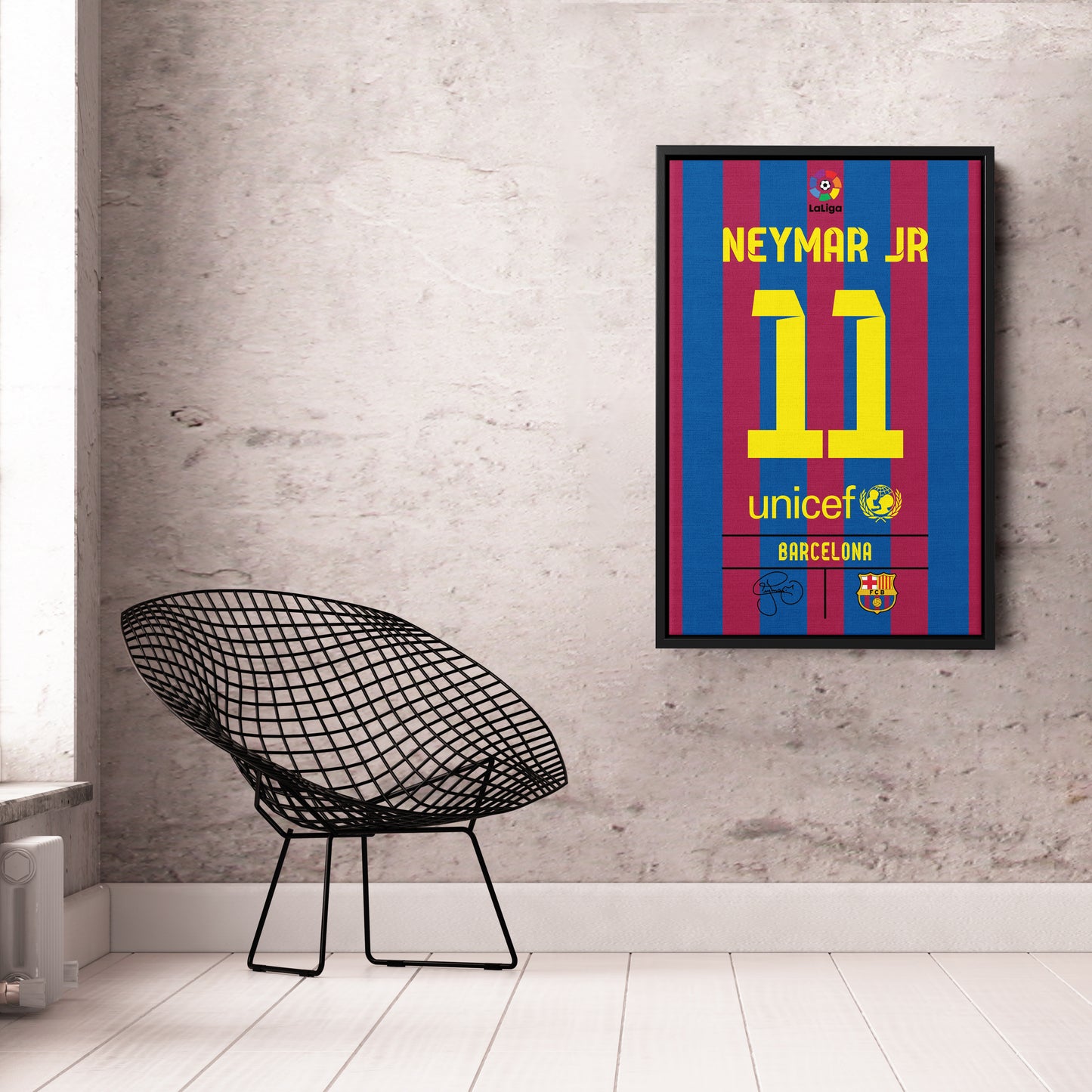Neymar Jr. Barcelona Jersey Canvas Print | Wall Art Decor