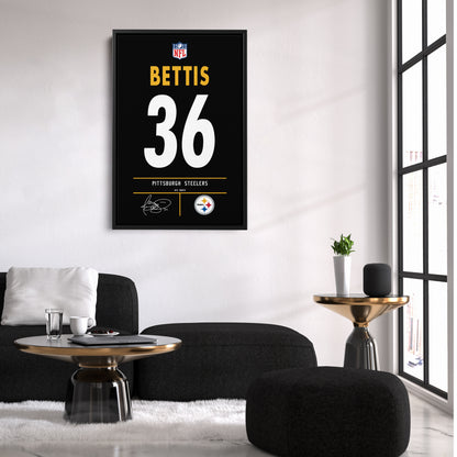 Jerome Bettis Steelers Jersey Canvas Print | Wall Art Decor