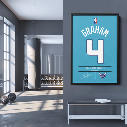 Devonte' Graham Hornets Jersey Canvas Print | Wall Art Decor