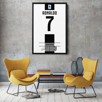 Cristiano Ronaldo Juventus Jersey Canvas Print | Wall Art Decor