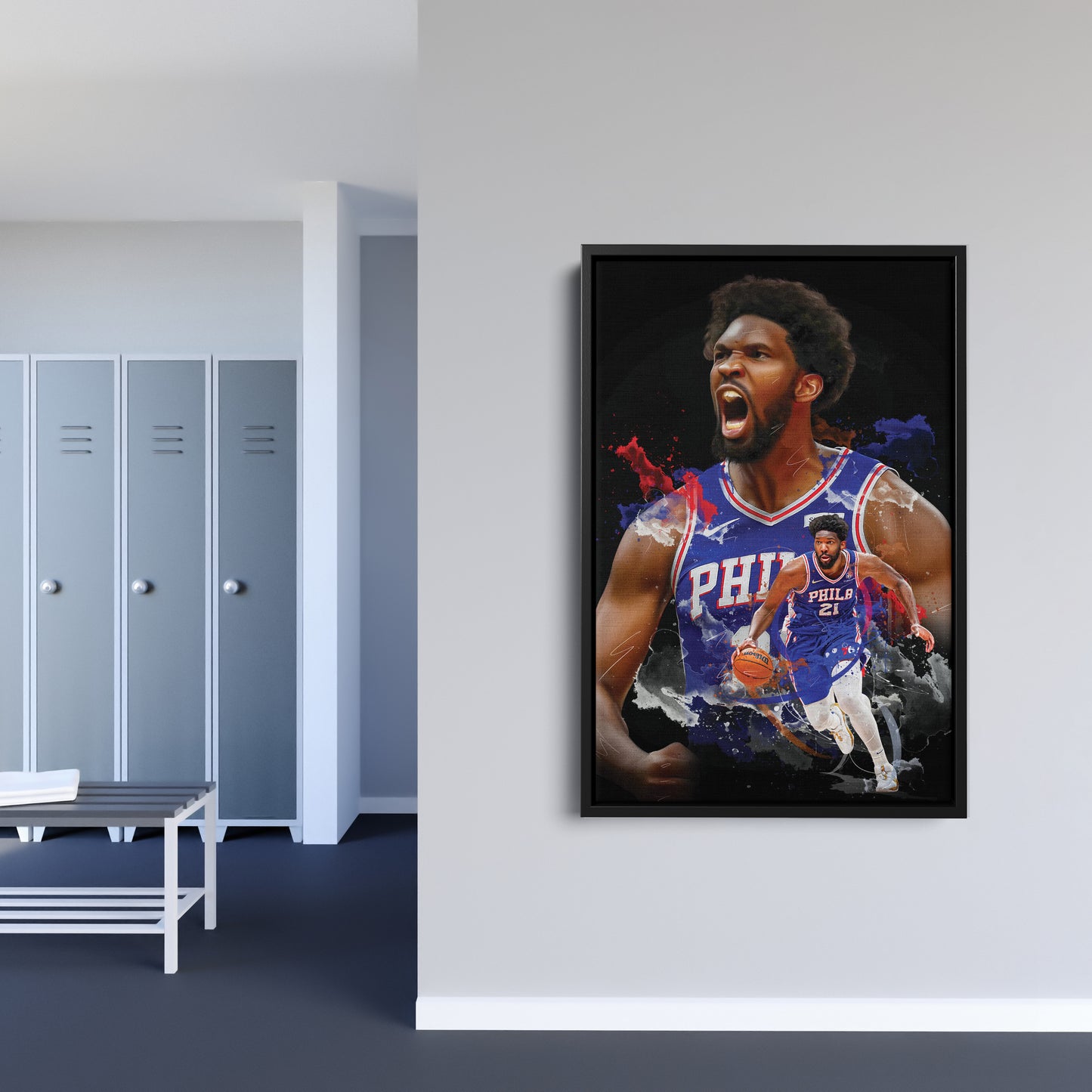 Joel Embiid 76ers Canvas Print | Philadelphia Basketball Wall Art