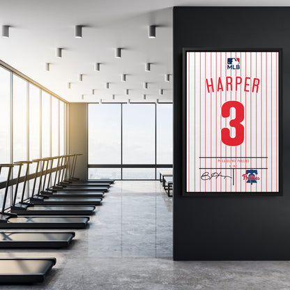 Bryce Harper Phillies Jersey Canvas Print | Wall Art Decor