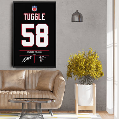 Jesse Tuggle Atlanta Falcons Jersey Canvas Wall Art