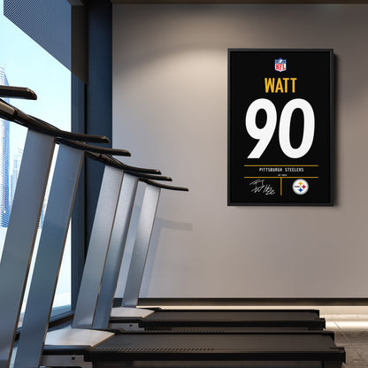 T.J. Watt Pittsburgh Steelers Jersey Canvas Wall Art