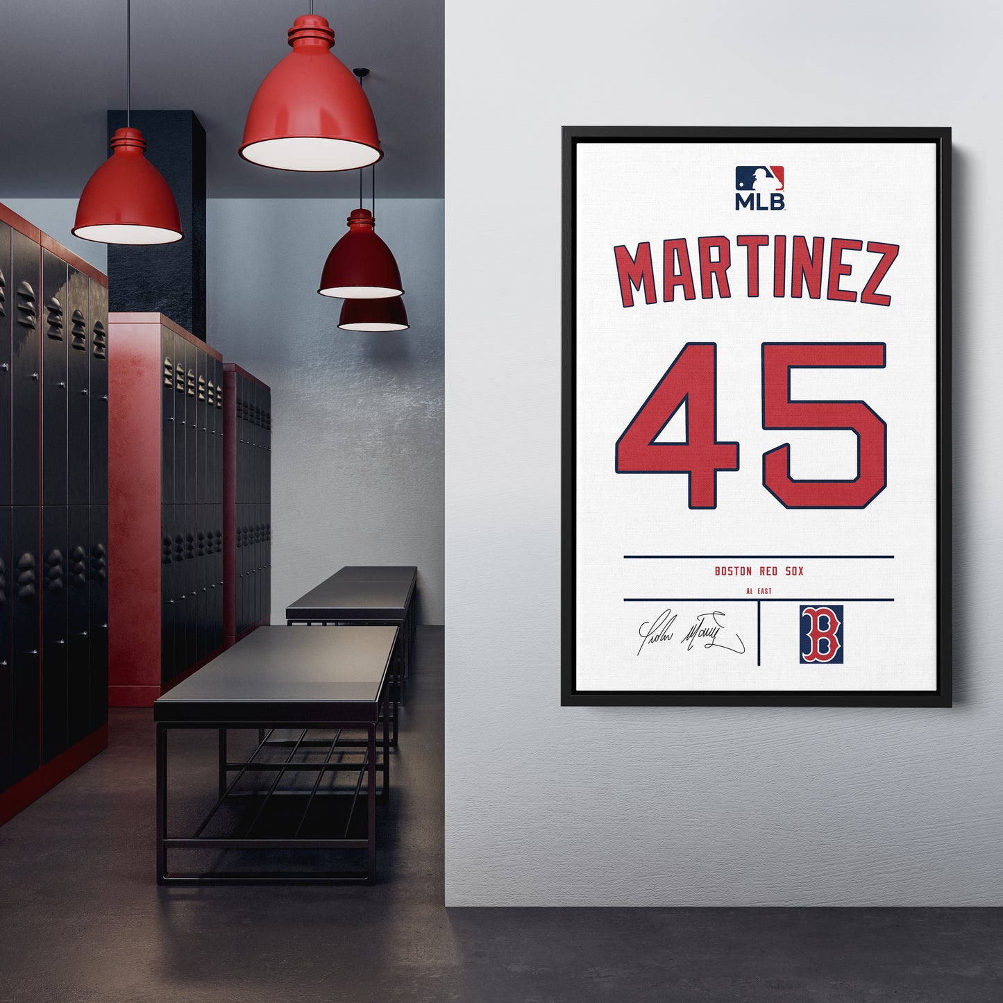 Pedro Martínez Red Sox Jersey Canvas Print | Wall Art Decor