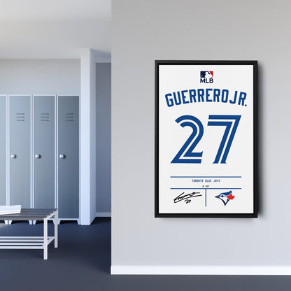 Vladimir Guerrero Jr. Blue Jays Jersey Canvas Print | Wall Art Decor