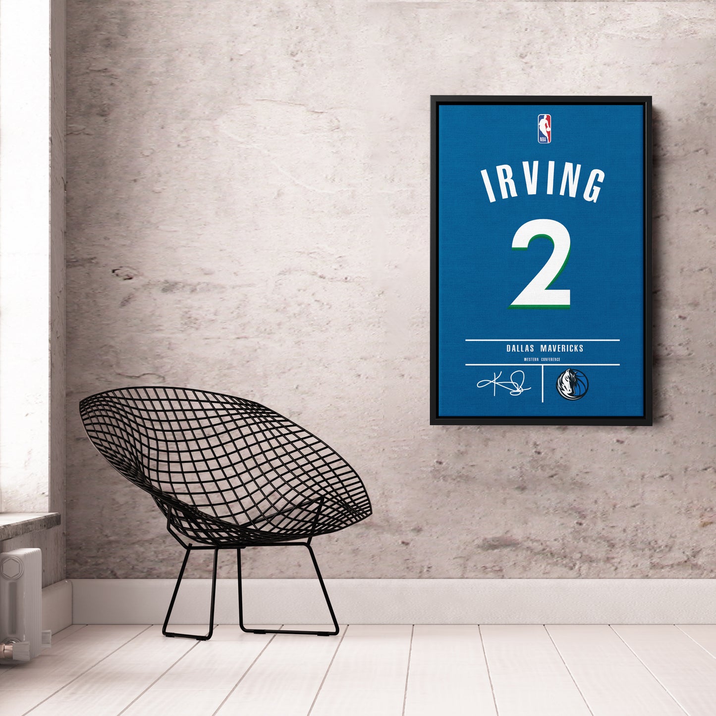Kyrie Irving Mavericks Jersey Canvas Print | Wall Art Decor