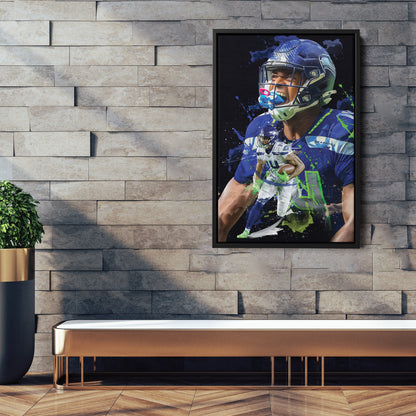 DK Metcalf Seahawks Canvas Print | Seattle Football Wall Art