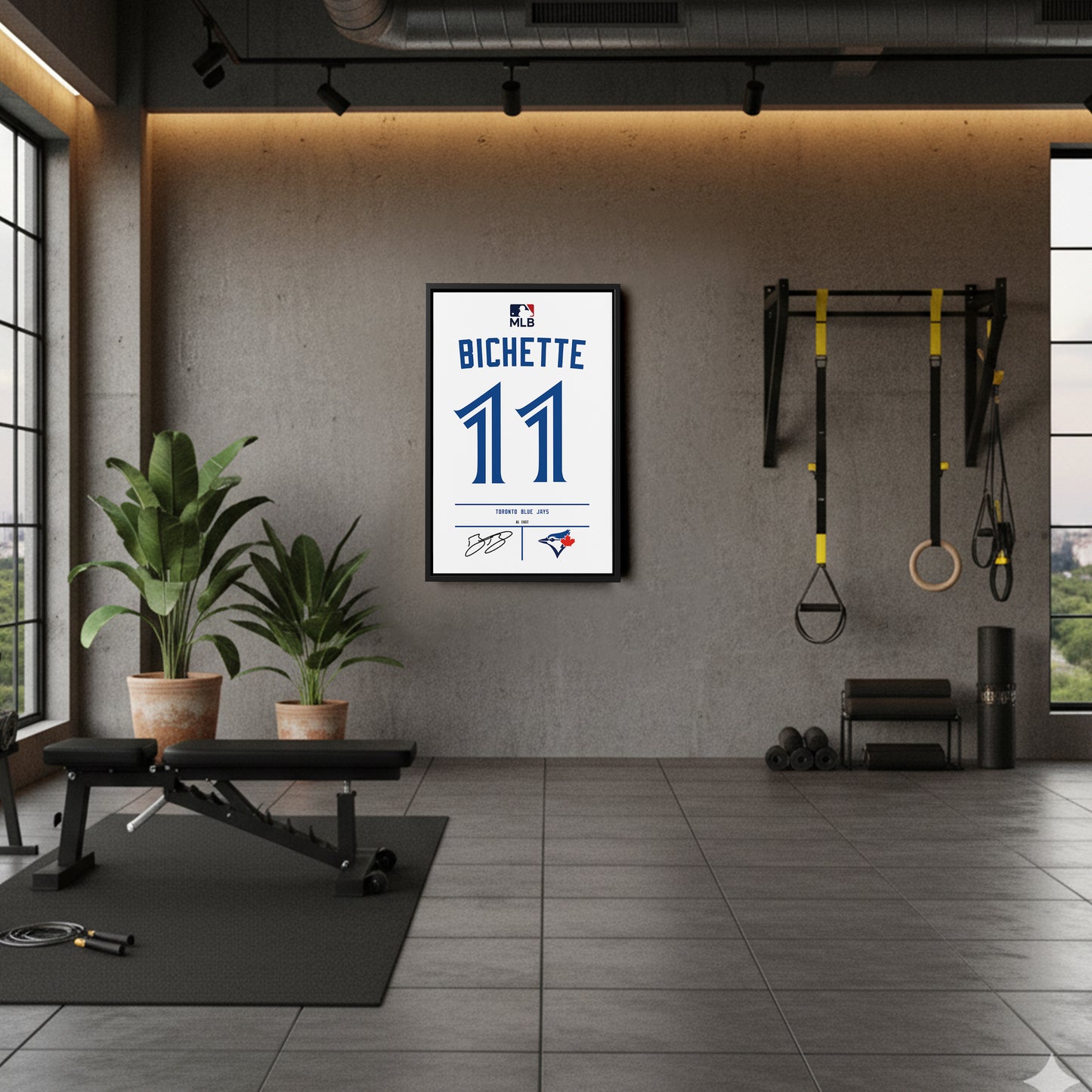 Bo Bichette Blue Jays Jersey Canvas Print | Wall Art Decor