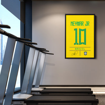 Neymar Jr. Brazil Jersey Canvas Print | Wall Art Decor