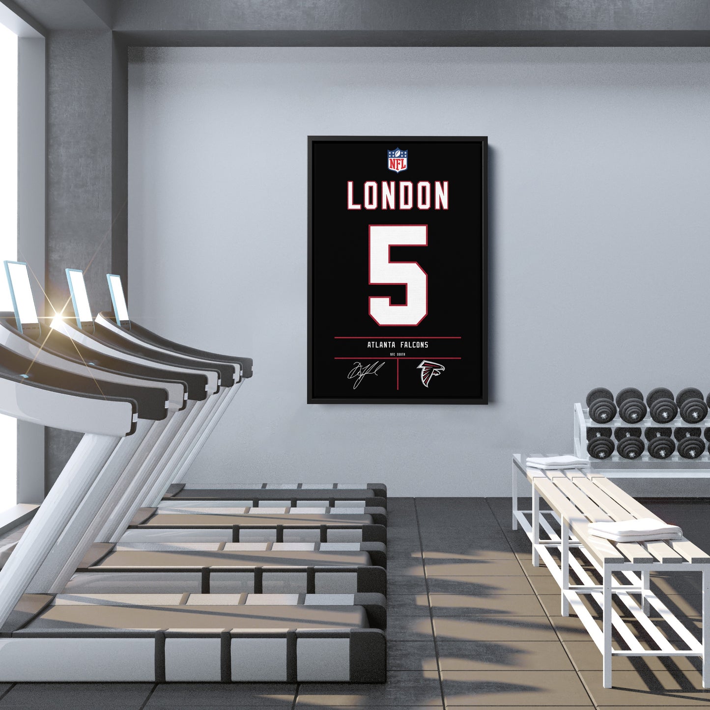 Drake London Falcons Jersey Canvas Print | Wall Art Decor