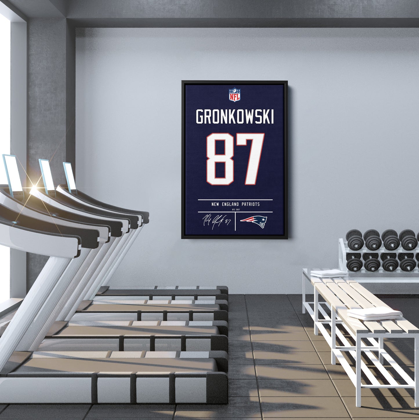 Rob Gronkowski Patriots Jersey Canvas Print | Wall Art Decor