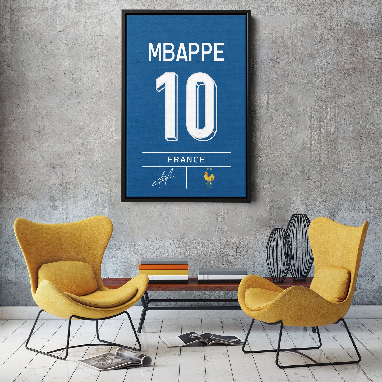 Kylian Mbappé France Jersey Canvas Print | Wall Art Decor