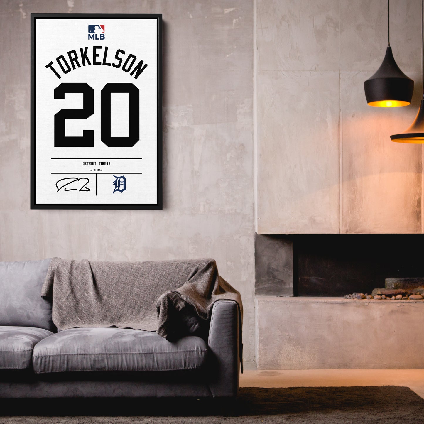 Spencer Torkelson Tigers Jersey Canvas Print | Wall Art Decor