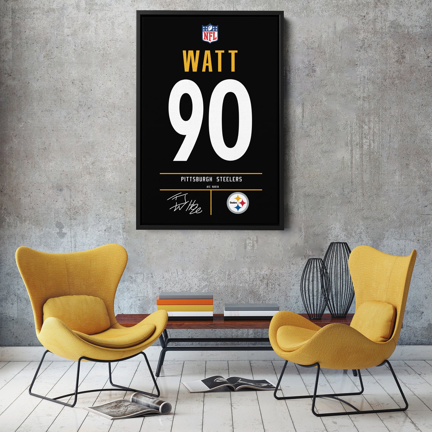 T. J. Watt Steelers Jersey Canvas Print | Wall Art Decor