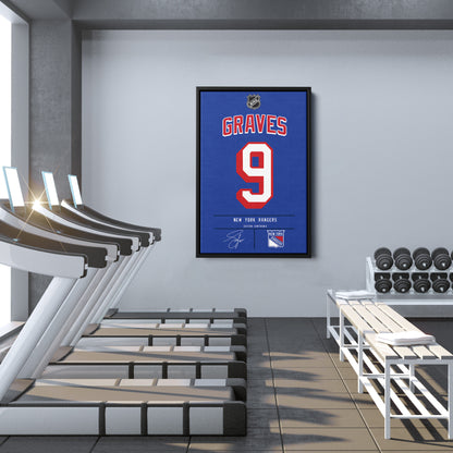 Adam Graves Rangers Jersey Canvas Print | Wall Art Decor