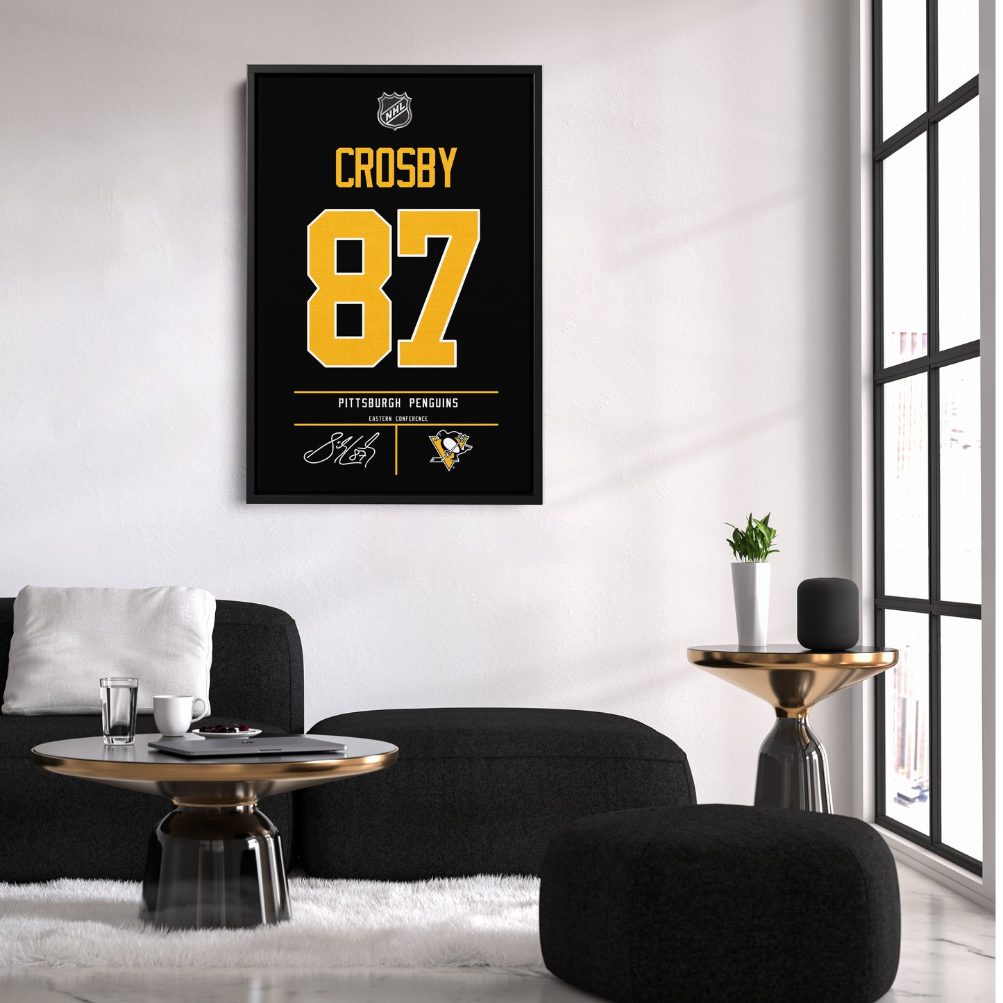 Sidney Crosby Penguins Jersey Canvas Print | Wall Art Decor