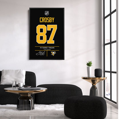 Sidney Crosby Penguins Jersey Canvas Print | Wall Art Decor