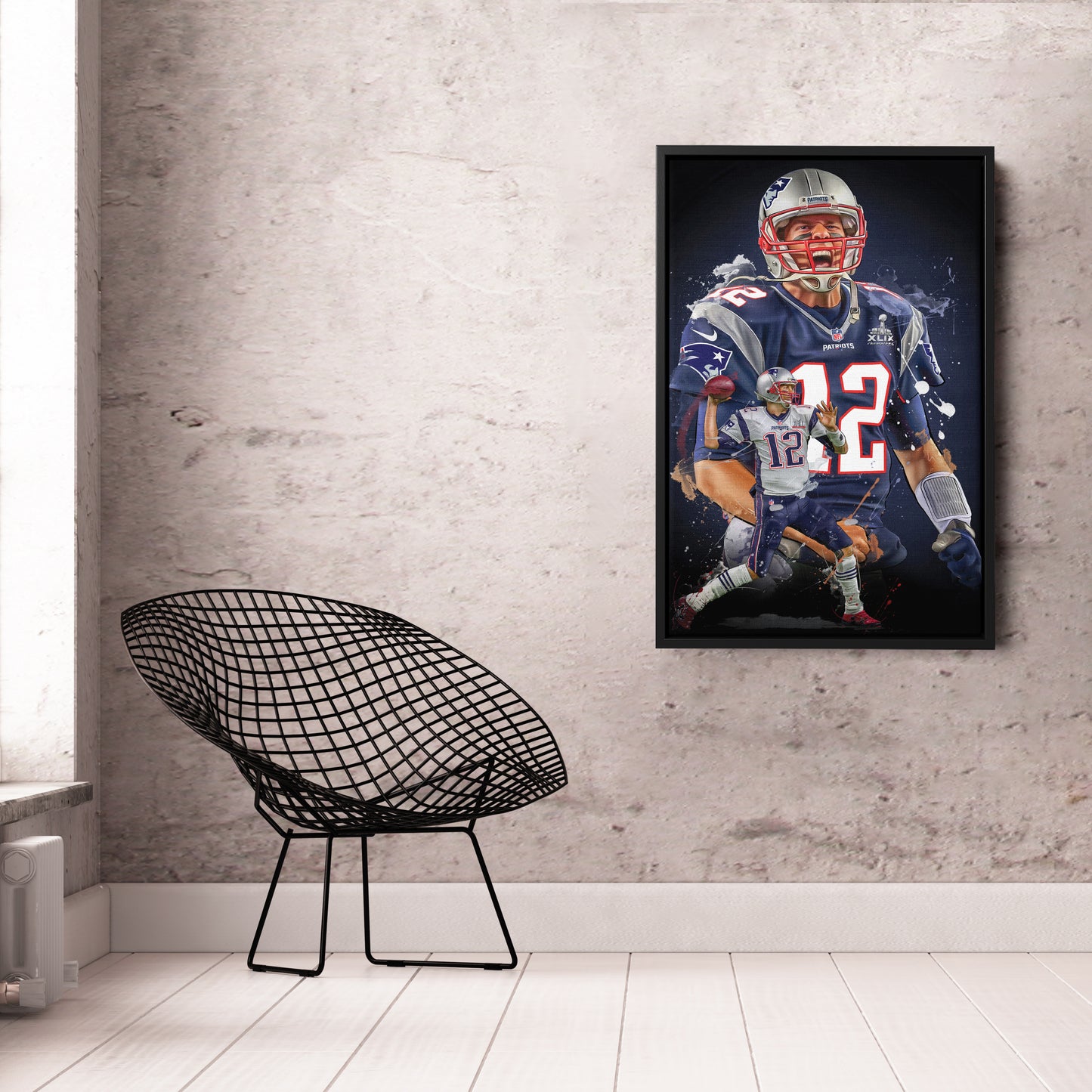 Tom Brady Patriots Canvas Print | New England Football Wall Art