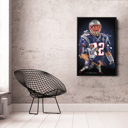 Tom Brady Patriots Canvas Print | New England Football Wall Art