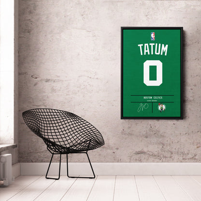 Jayson Tatum Celtics Jersey Canvas Print | Wall Art Decor