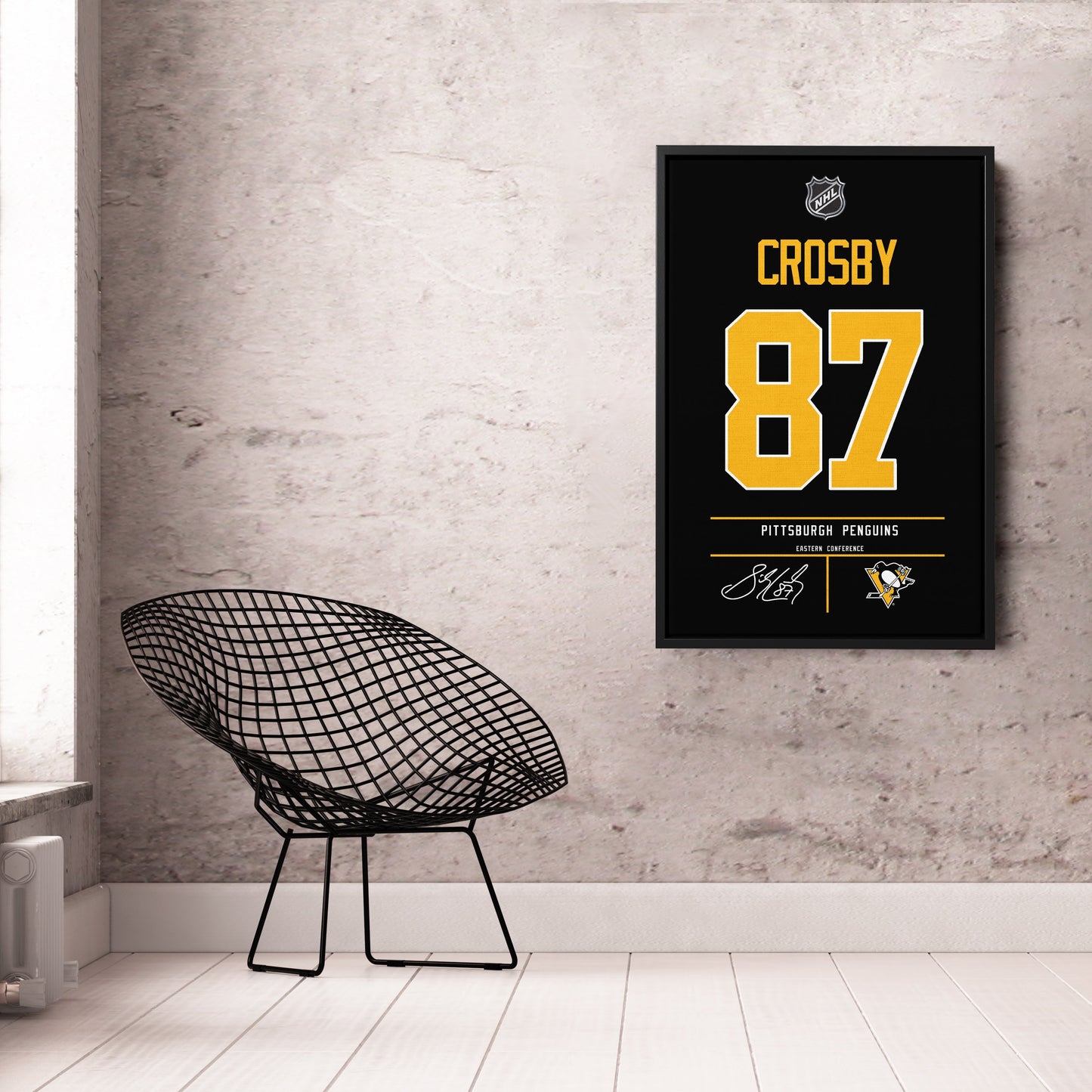 Sidney Crosby Penguins Jersey Canvas Print | Wall Art Decor