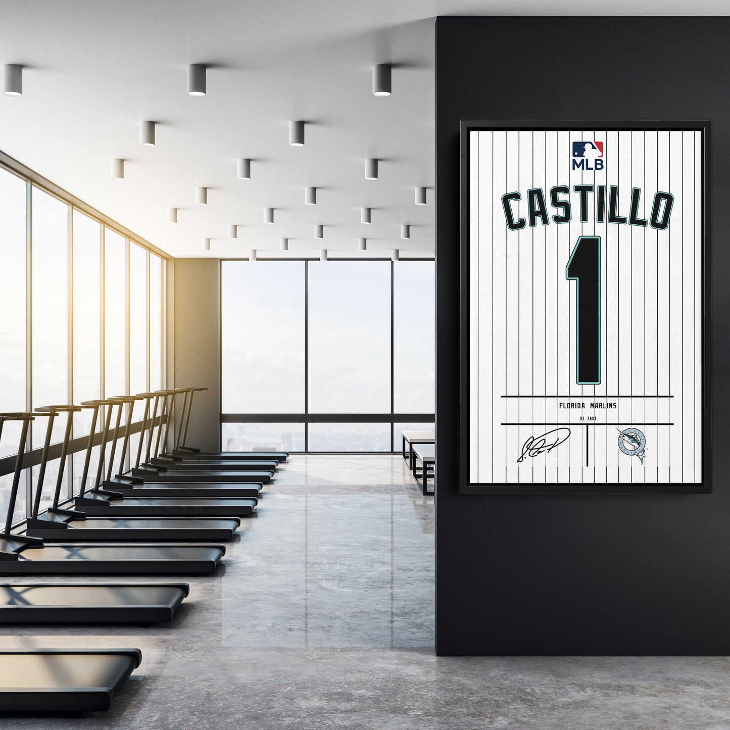 Luis Castillo Marlins Jersey Canvas Print | Wall Art Decor