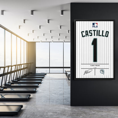 Luis Castillo Marlins Jersey Canvas Print | Wall Art Decor