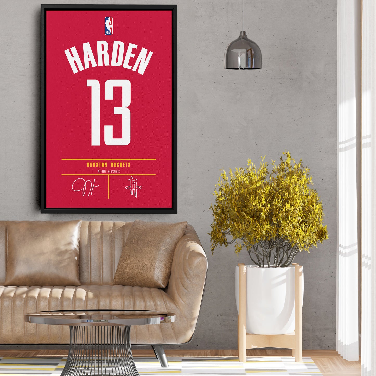James Harden Houston Rockets Jersey Canvas Wall Art