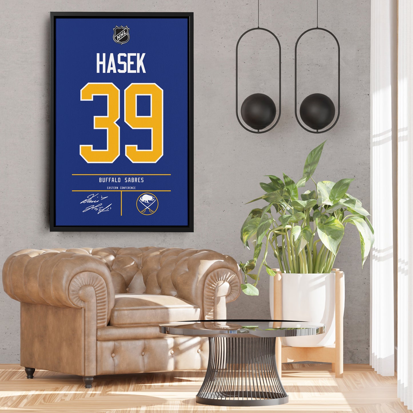 Dominik Hasek Buffalo Sabres Jersey Canvas Wall Art