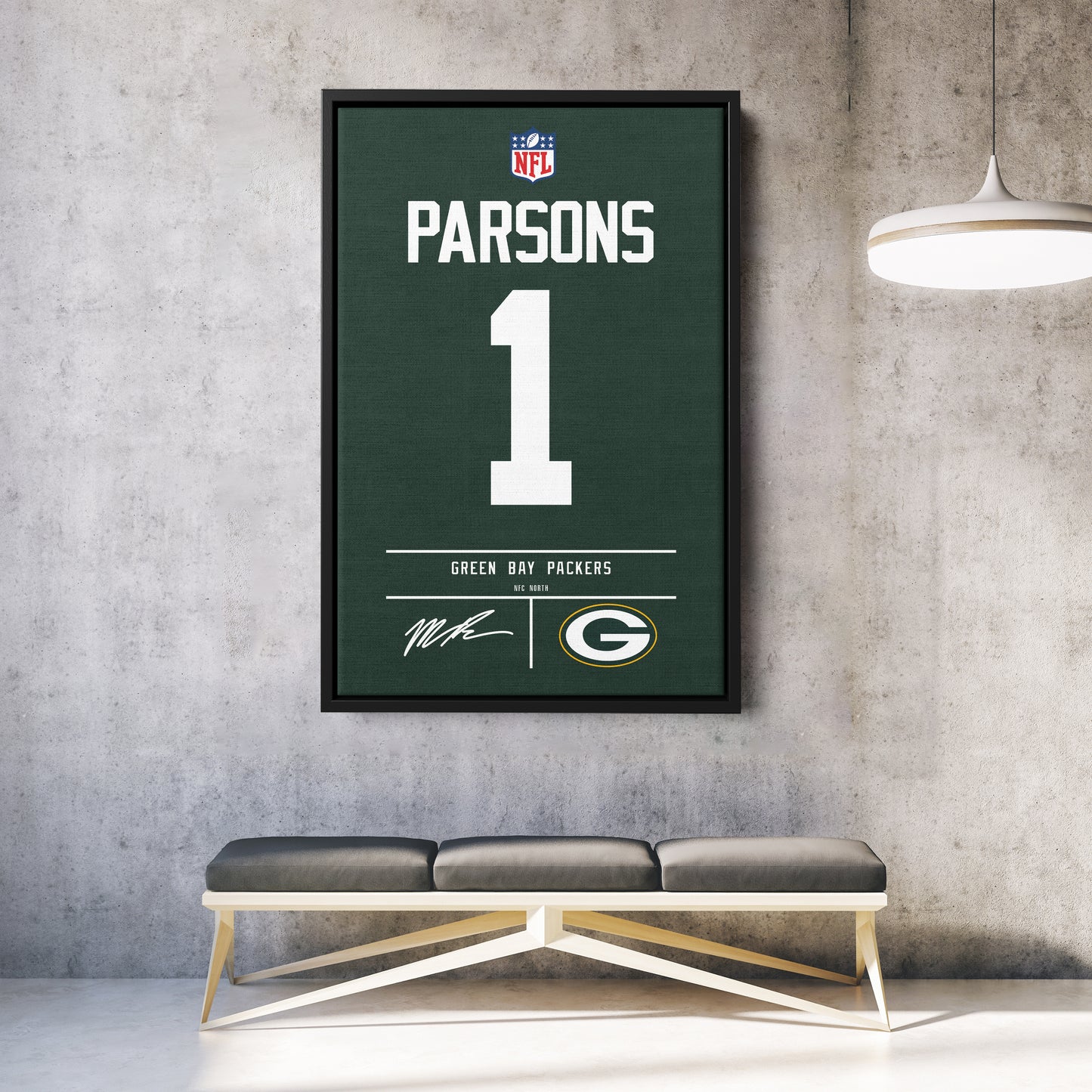 Micah Parsons Packers Jersey Canvas Print | Wall Art Decor