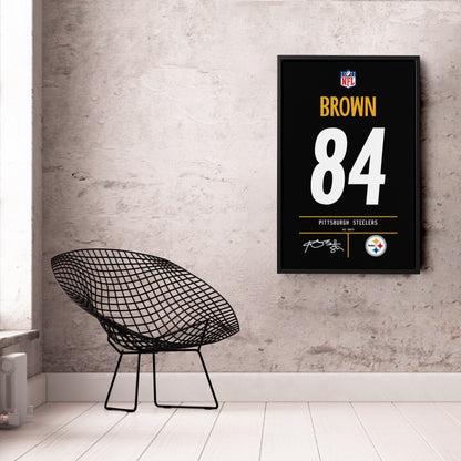 Antonio Brown Steelers Jersey Canvas Print | Wall Art Decor