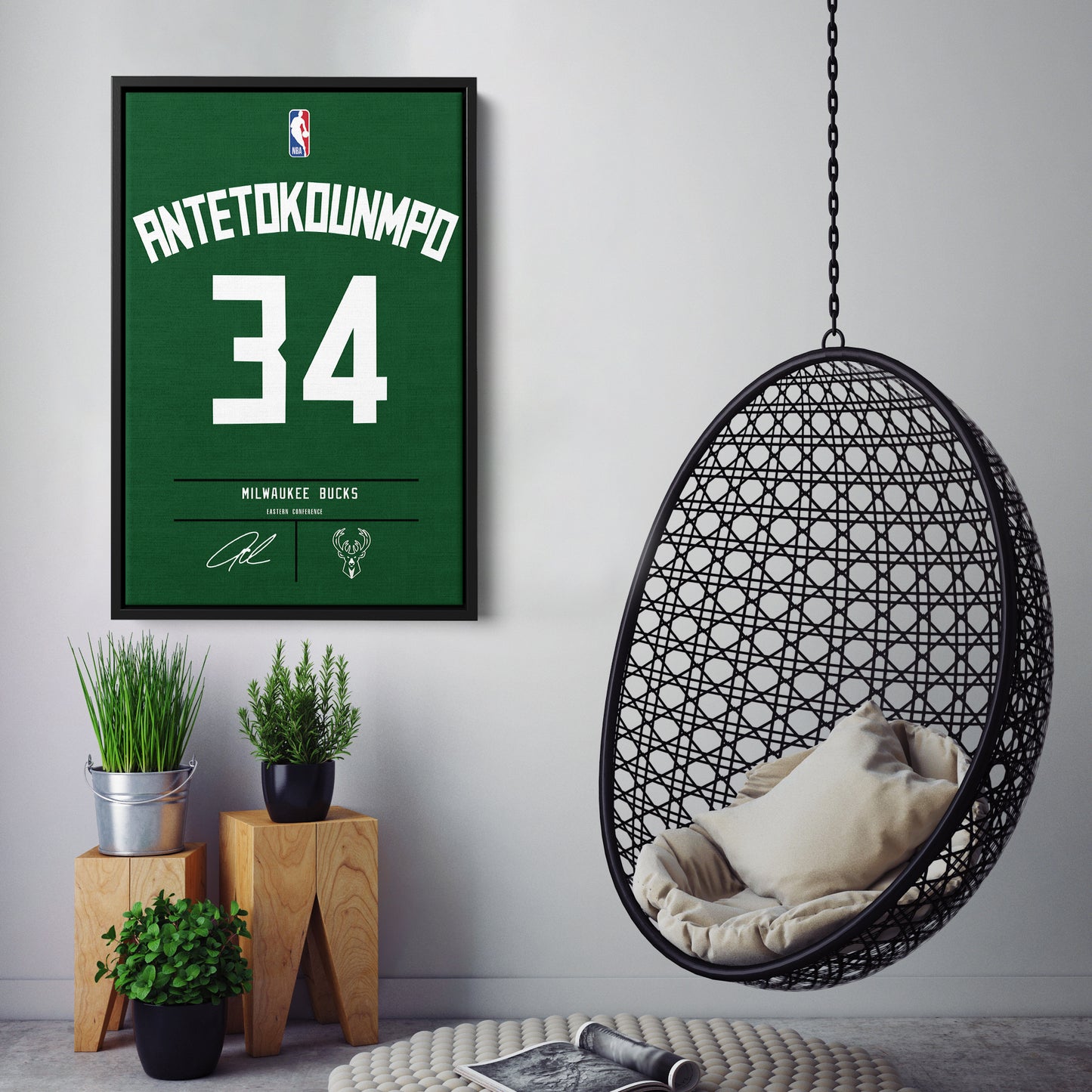 Giannis Antetokounmpo Bucks Jersey Canvas Print | Wall Art Decor