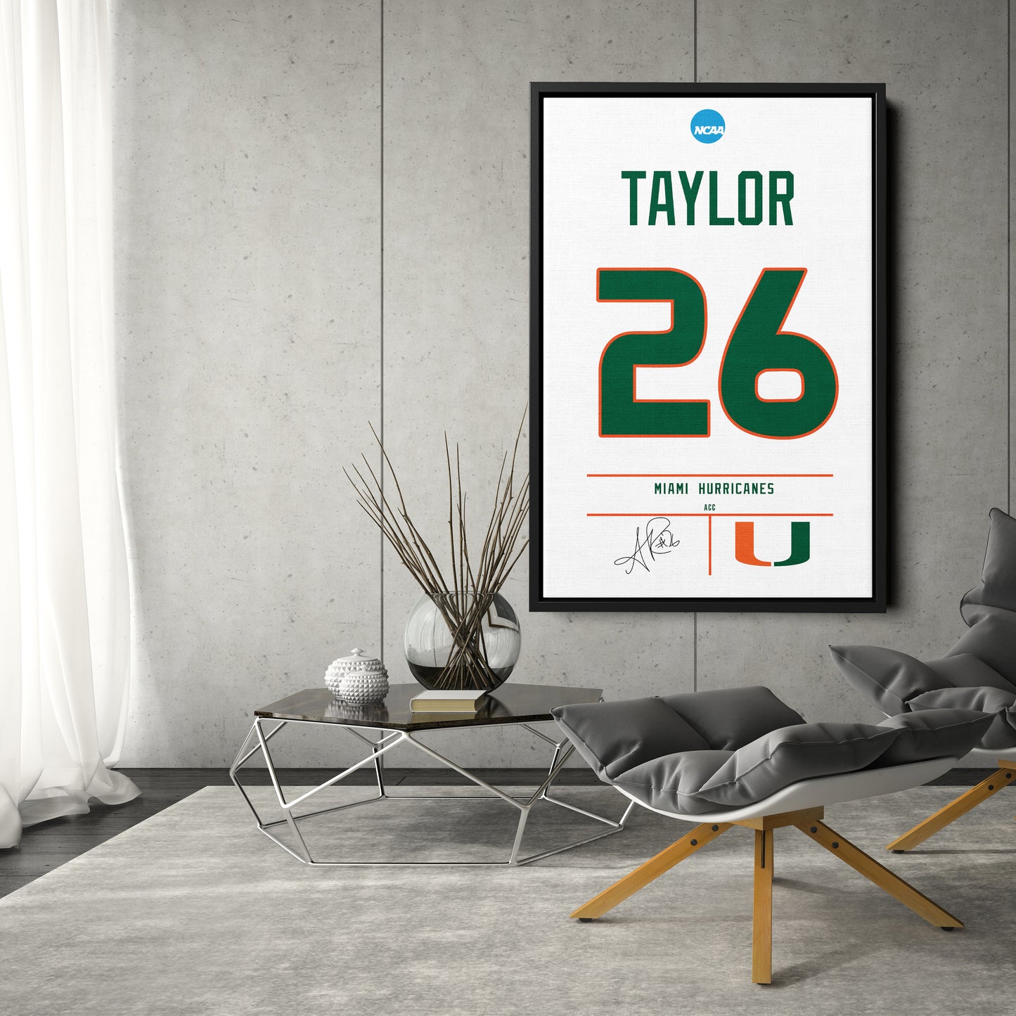 Sean Taylor Hurricanes Jersey Canvas Print | Wall Art Decor