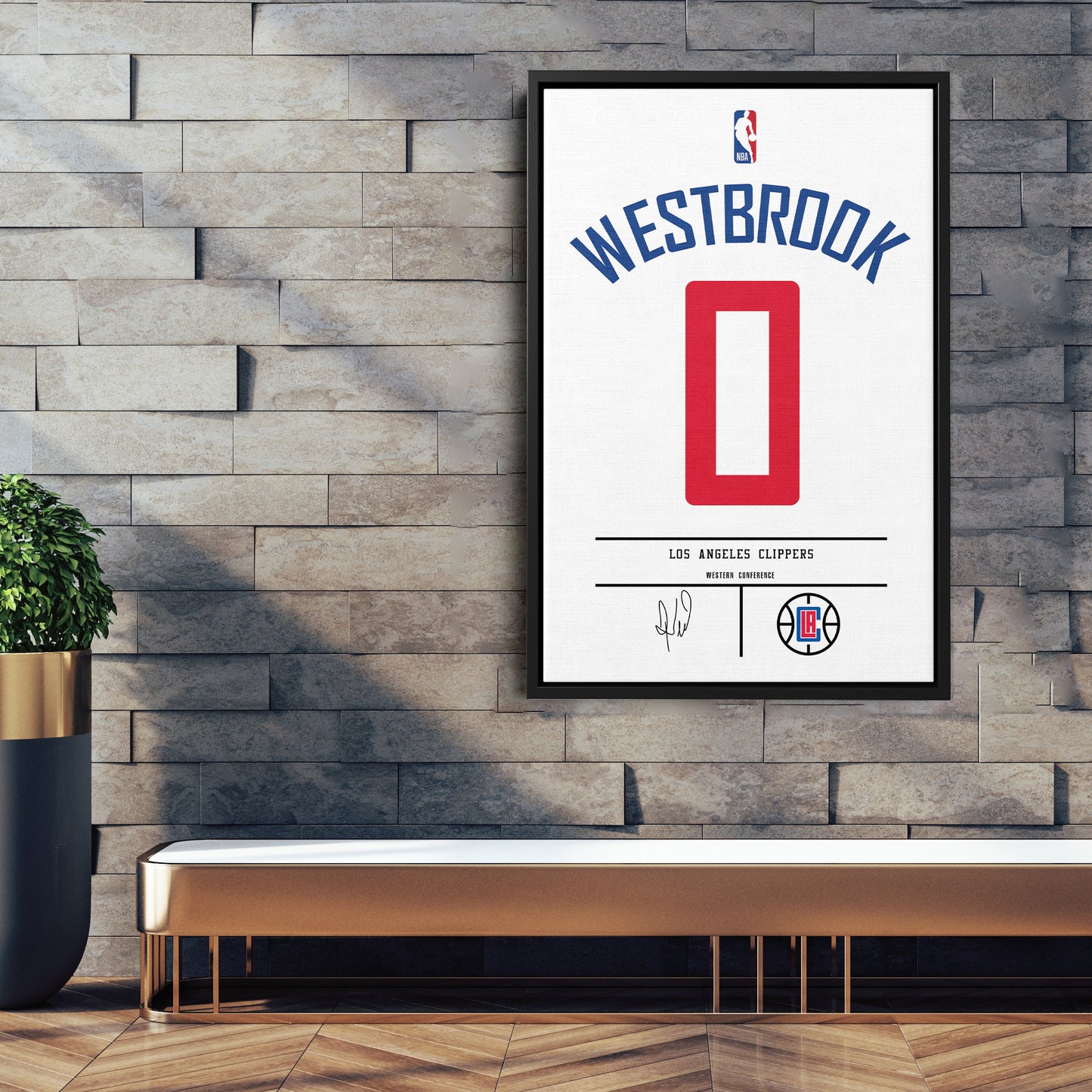 Russell Westbrook Clippers Jersey Art