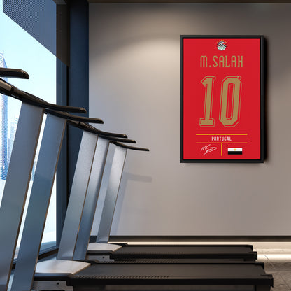 Mohamed Salah Egypt Jersey Canvas Wall Art
