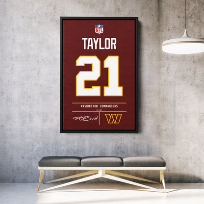 Sean Taylor Commanders Jersey Canvas Print | Wall Art Decor