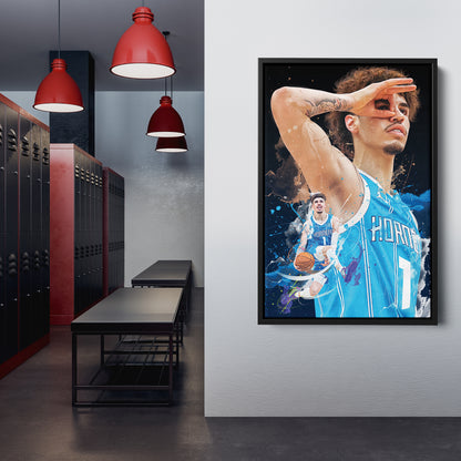 LaMelo Ball Hornets Canvas Print | Charlotte Basketball Wall Art