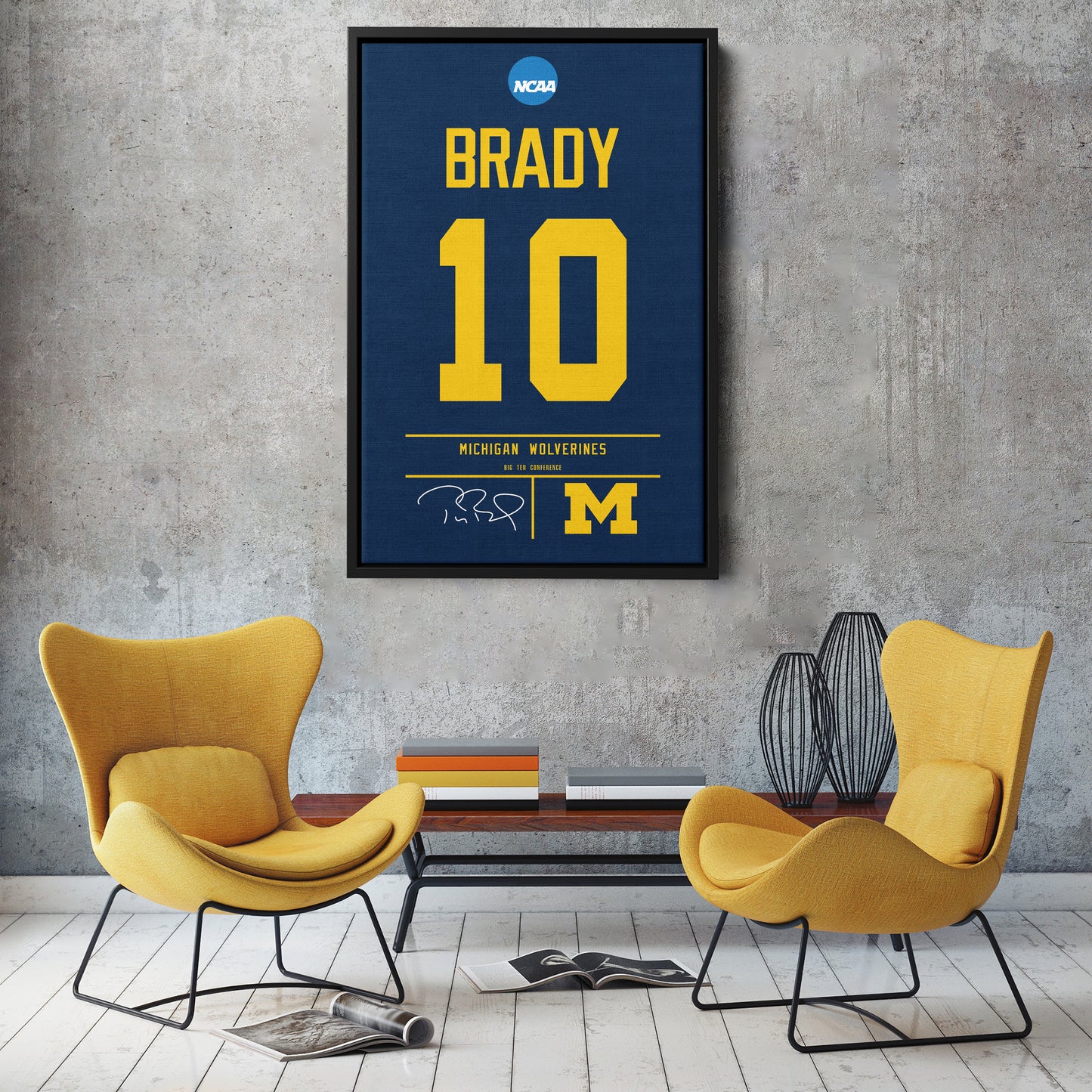 Tom Brady Wolverines Jersey Canvas Print | Wall Art Decor