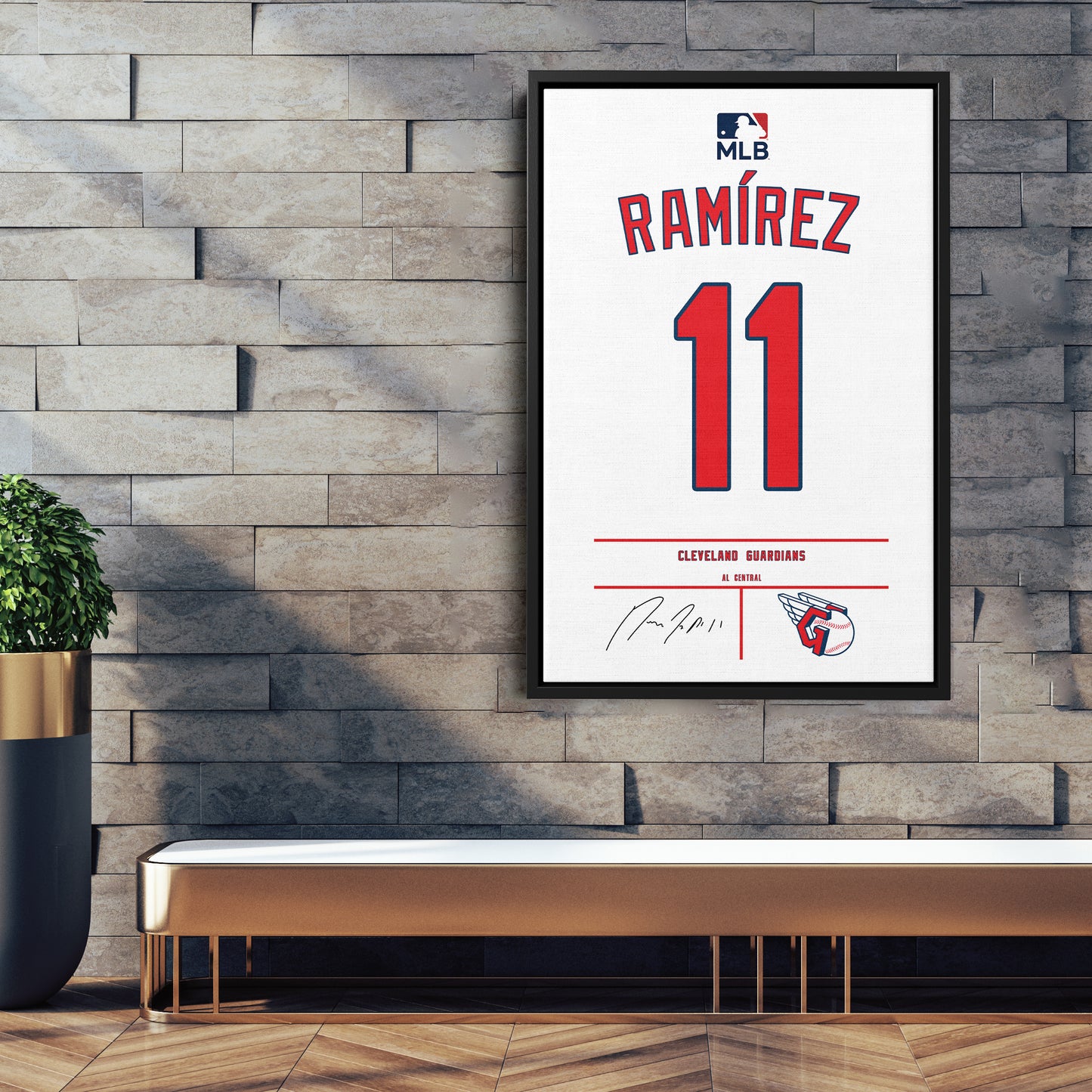 José Ramírez Guardians Jersey Canvas Print | Wall Art Decor