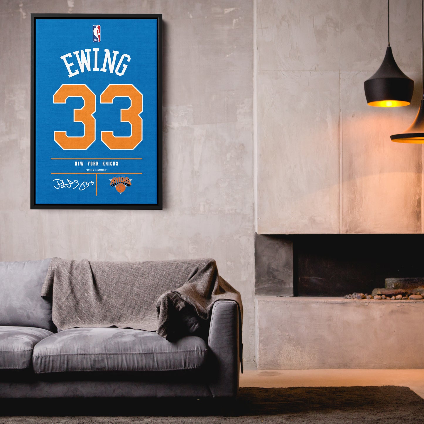 Patrick Ewing Knicks Jersey Canvas Print | Wall Art Decor