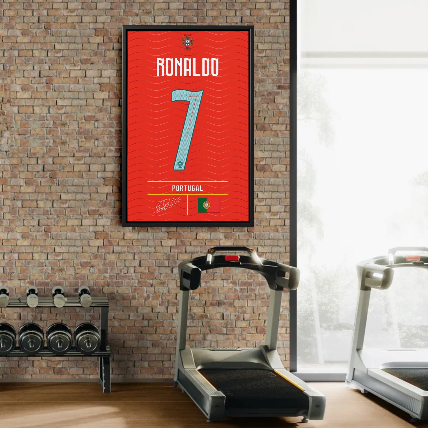 Cristiano Ronaldo Portugal Jersey Canvas Wall Art
