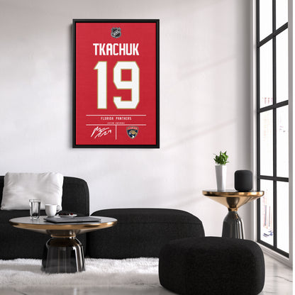 Matthew Tkachuk Panthers Jersey Canvas Print | Wall Art Decor
