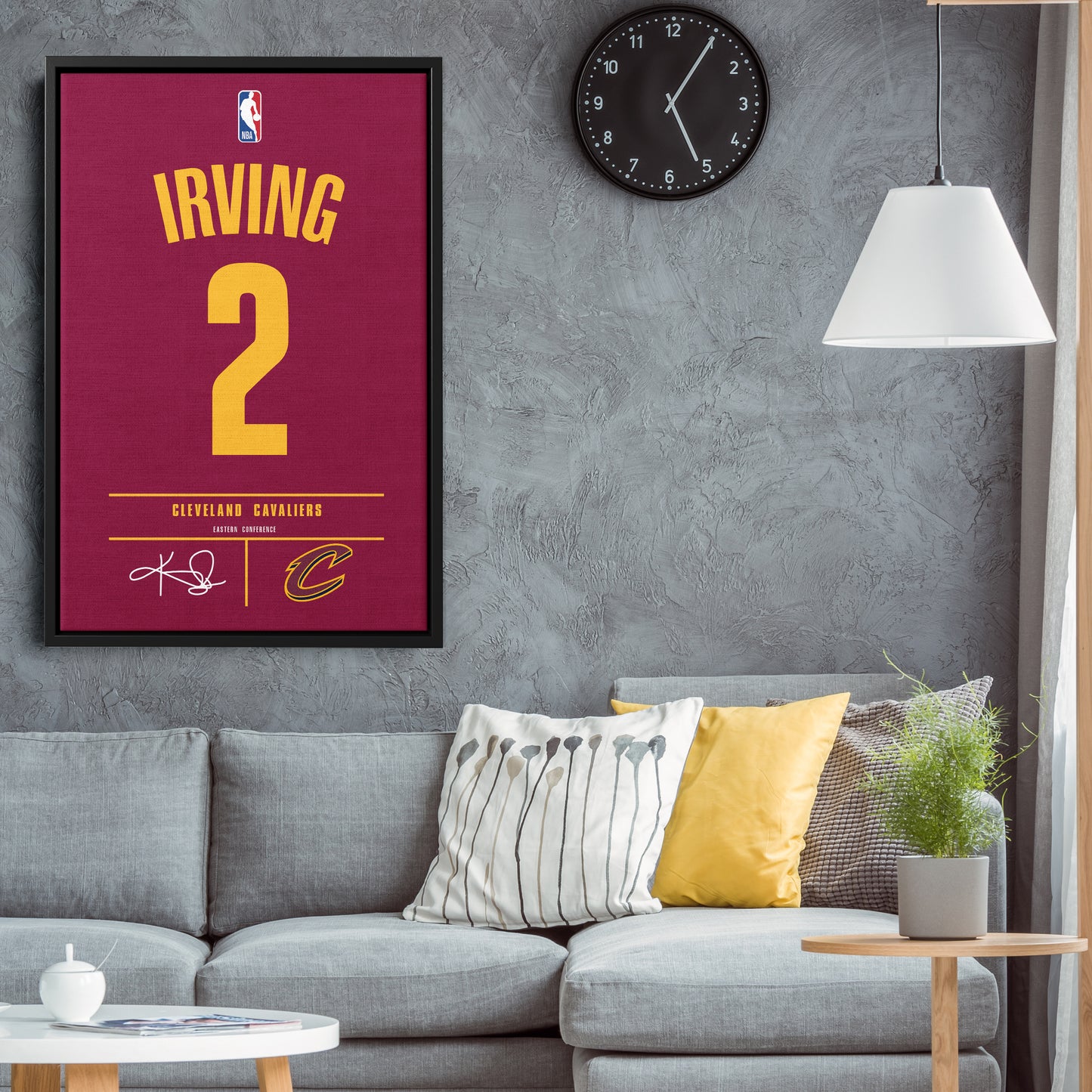 Kyrie Irving Cavaliers Jersey Canvas Print | Wall Art Decor