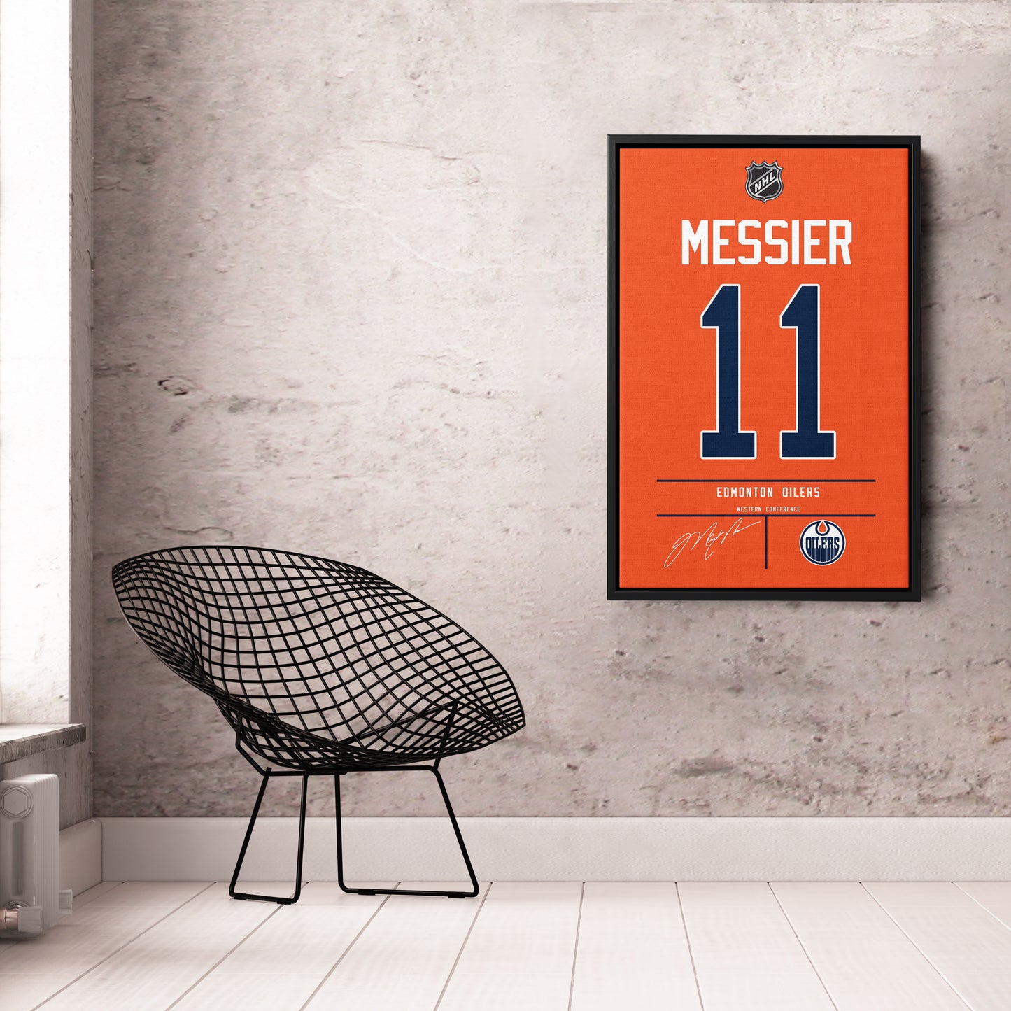 Mark Messier Oilers Jersey Art